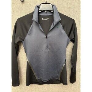 Under Armour Coldgear Half Zip Reflective Training Top Women's Size M Blue Black